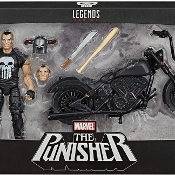 NEW!  Marvel Legends Series 6-inch The Punisher Action Figure with Motorcycle - Picture 1 of 3
